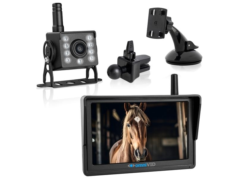 omniVID Equi-Cam mit Monitor 5 Zoll Sicherheit für Pferd und Ladung