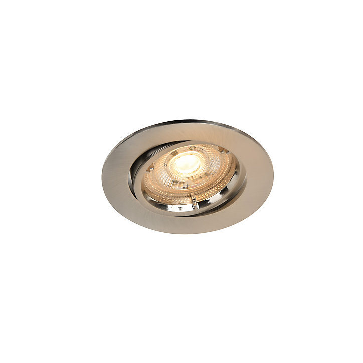 Spot encastrable Debye GU10 blanc chaud IP20 dimmable 520lm 5.8W Ø8.5xH.9.4cm chrome GoodHome