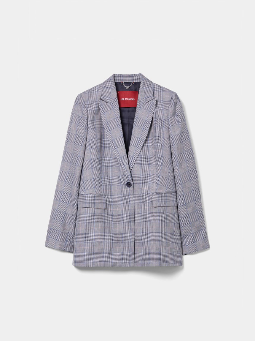 Blazer com padrão xadrez