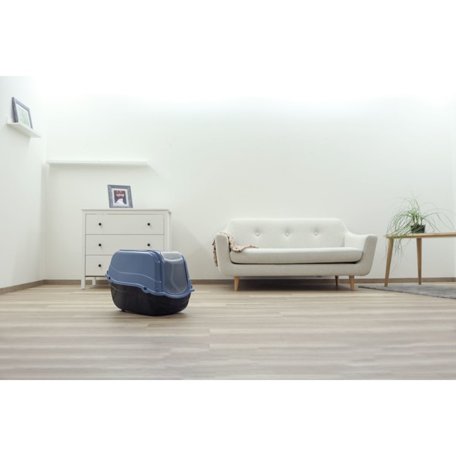 Katzenzubehör - Emma Eco - Katzentoilette - blau/schwarz