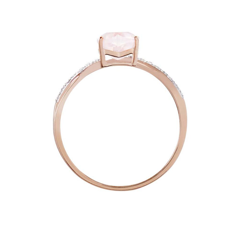 Bague Clothilde Or Rose Quartz Et Oxyde