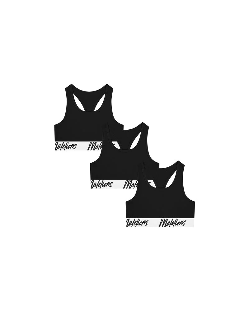Malelions Bralette Dames 3-Pack Black