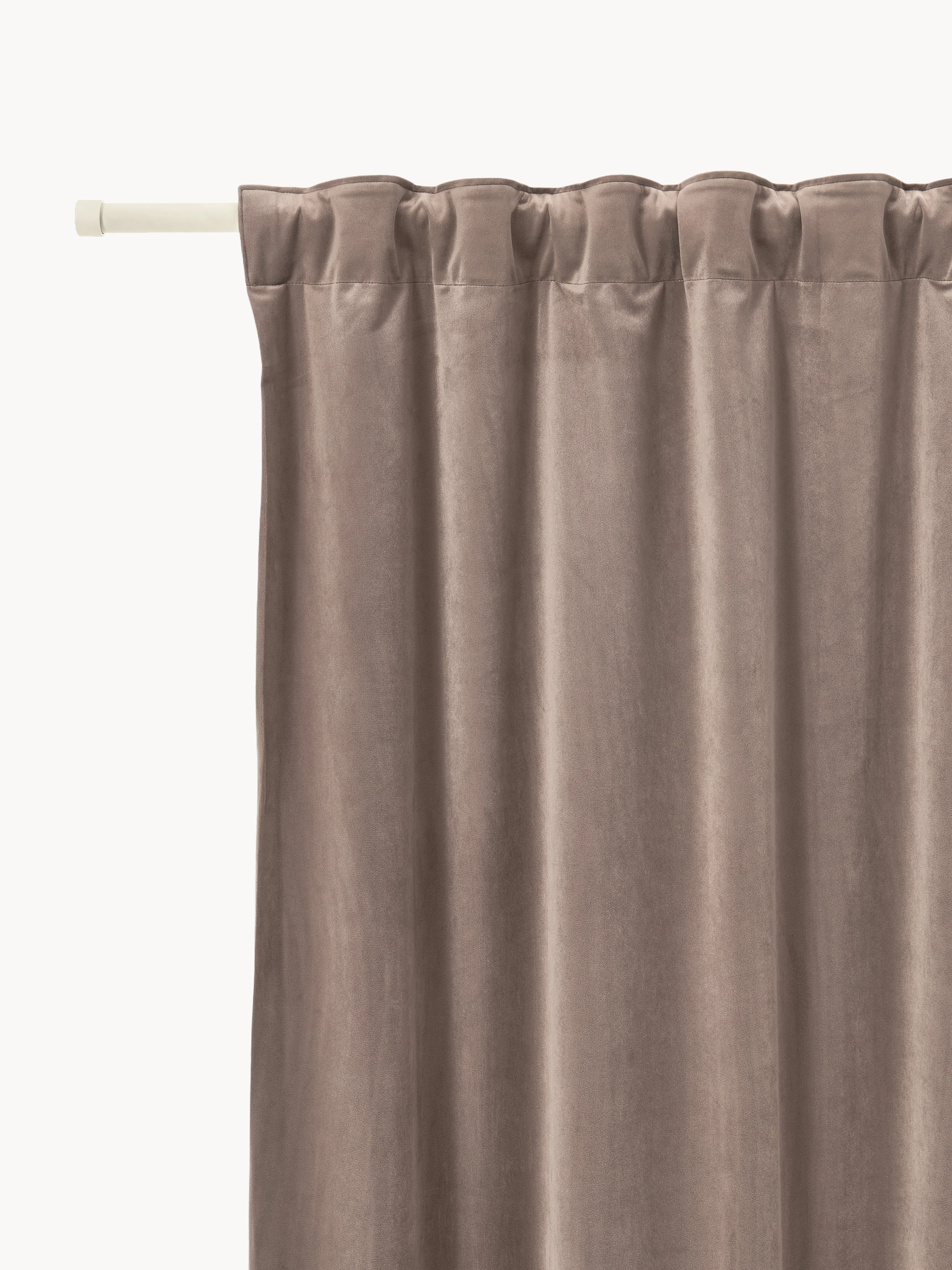 Fluwelen dim-out gordijnen Rush, 2-delig, B 135 cm