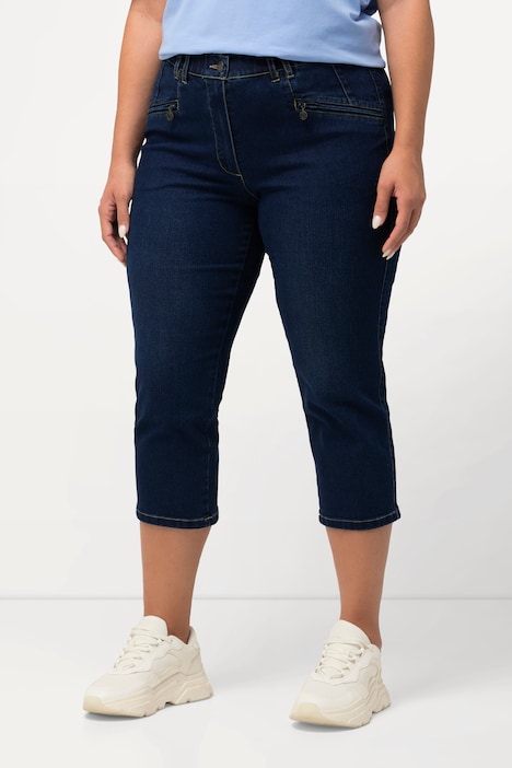 7/8-Jeans Mony, Elastikbund, Reißverschlusstaschen