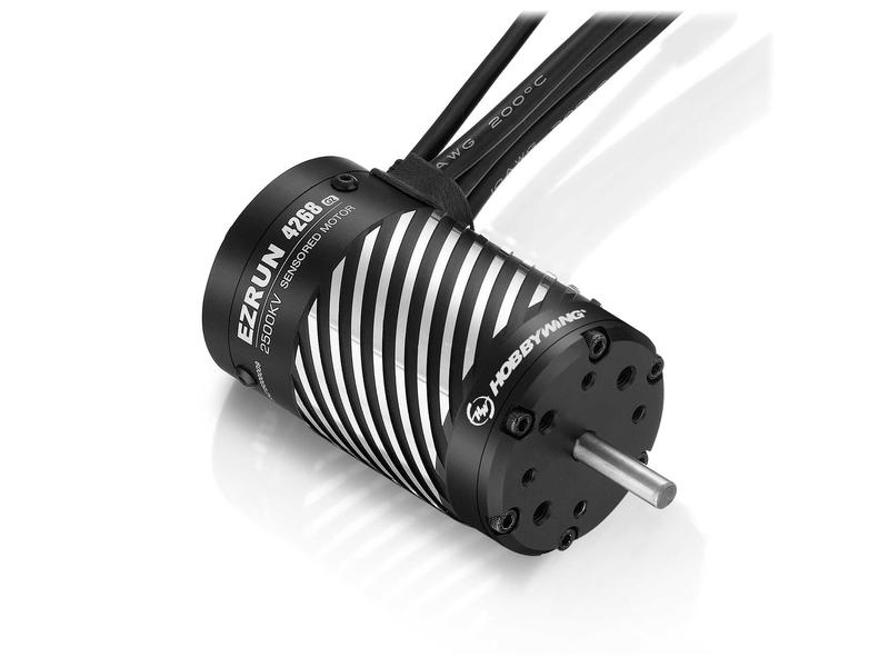 Hobbywing Brushless Motor Ezrun 4268SD G2 2500kV, 3-4S, 1:8 Brushless Sensored Motor für Off-Road Modelle im Massstab 1:8