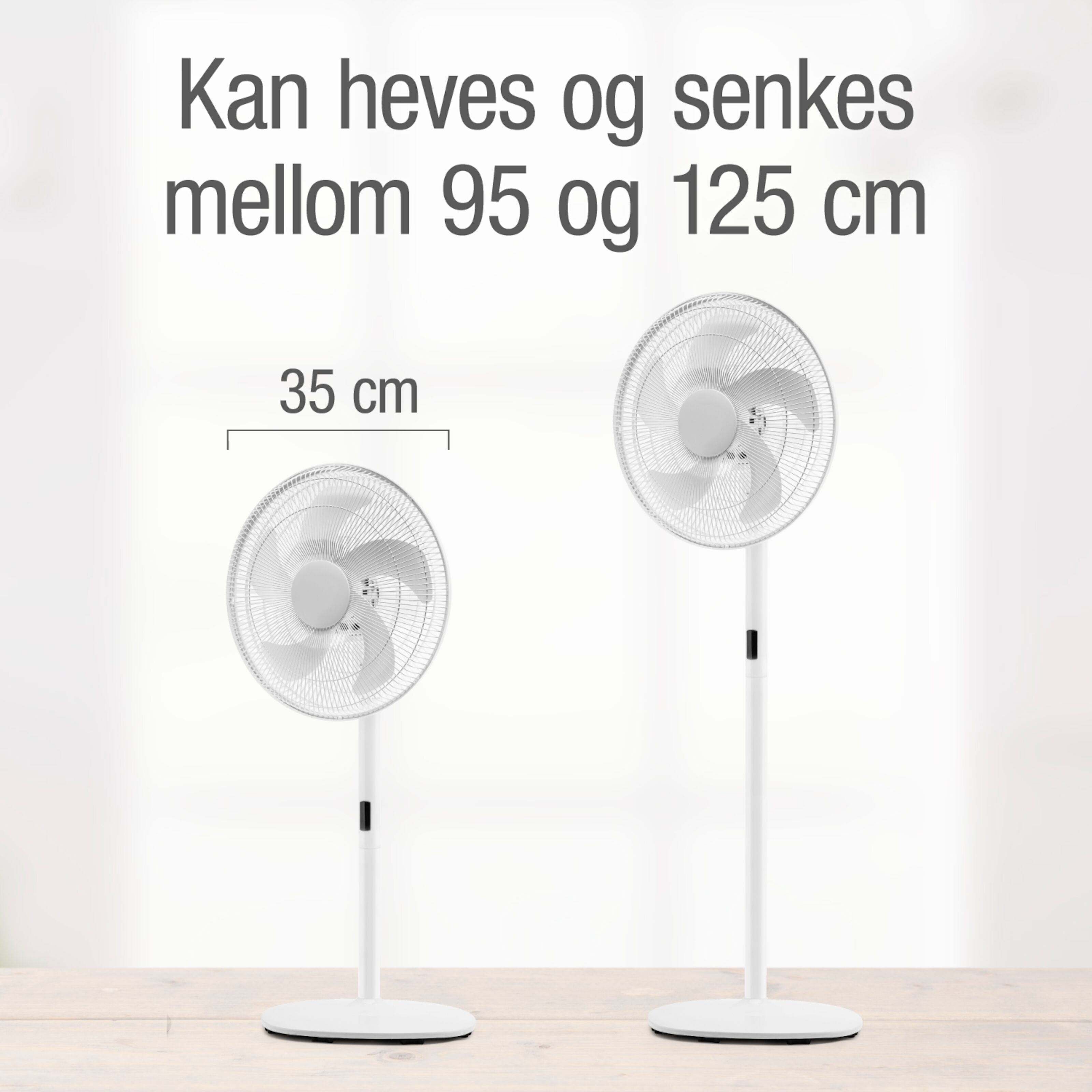 Rubicson Gulvvifte med fjernkontroll Ø35 cm