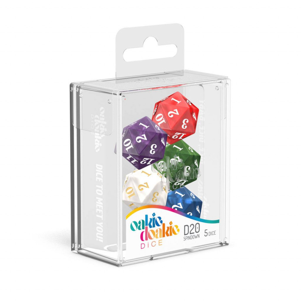 Oakie Doakie Dice set dés Spindown D20 Marble (5)