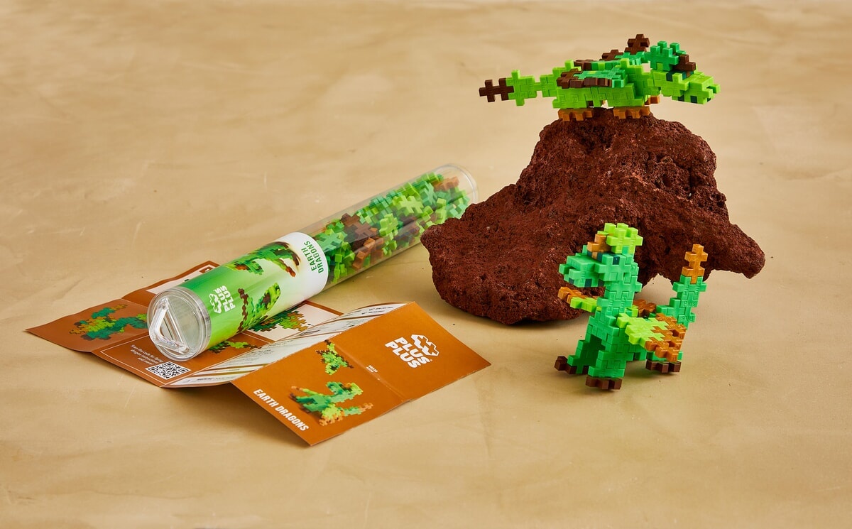 Plus Plus Plus Plus Tube - Earth Dragons (100 stukjes)