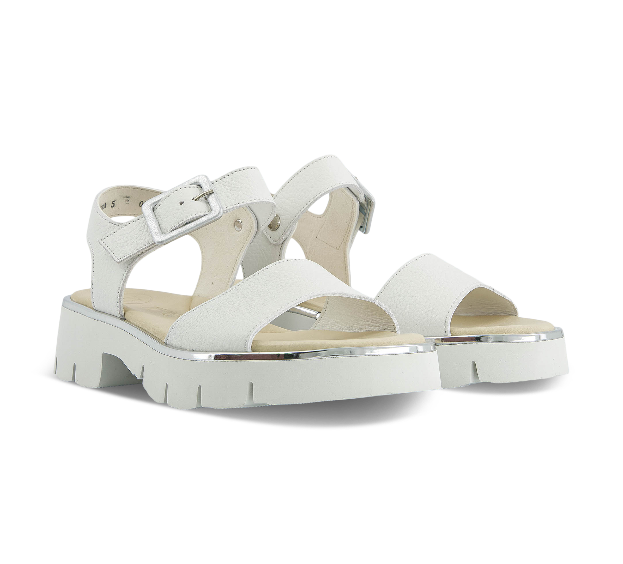 Paul Green Riemchensandalen weiss