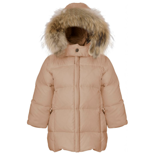 Featherlight Baby Girls Dunfrakke m. Pels Mahogany Rose