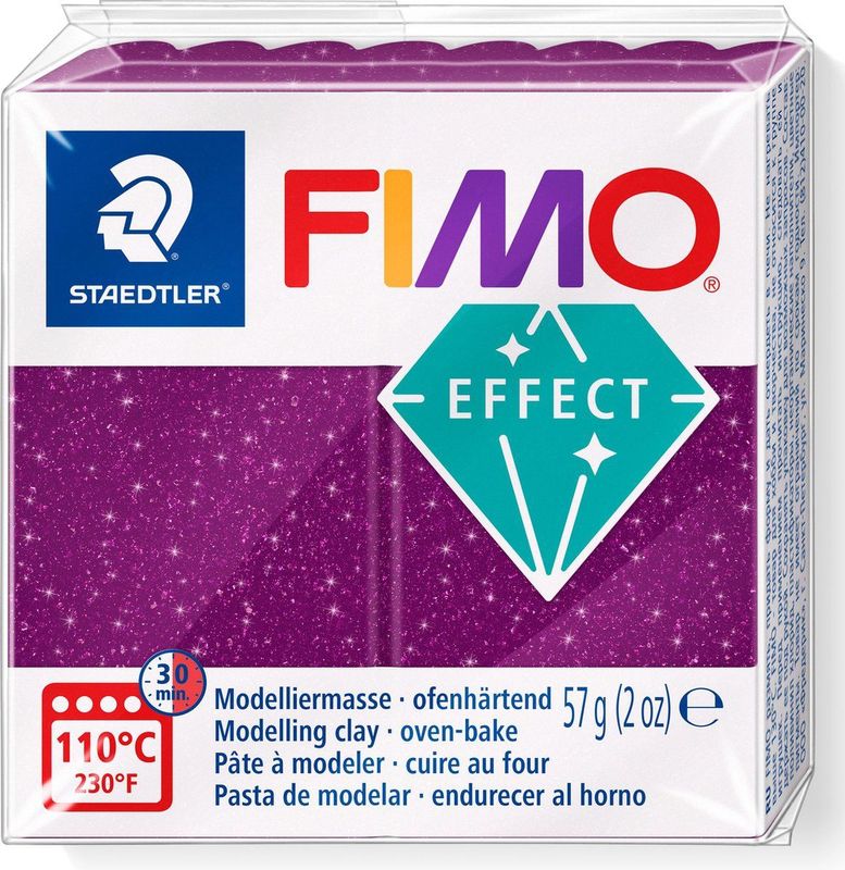 FIMO effect ovenhardende boetseerklei standaard blokje 57 g - galaxy violet
