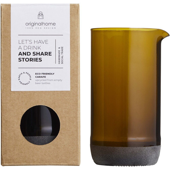 Originalhome 113407 - Carafe Écologique en Verre Recyclé 430 ml
