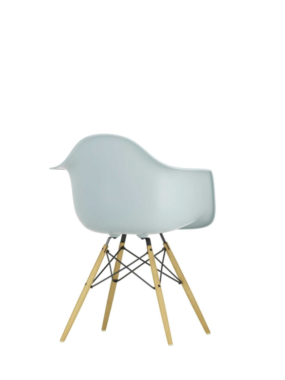 Vitra Eames DAW stoel geelachtig esdoorn onderstel, Sea Blue