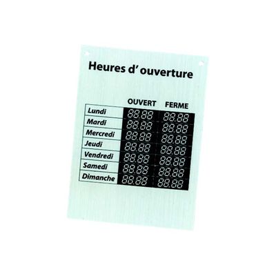 Pickup - Panneau Heures d'ouverture