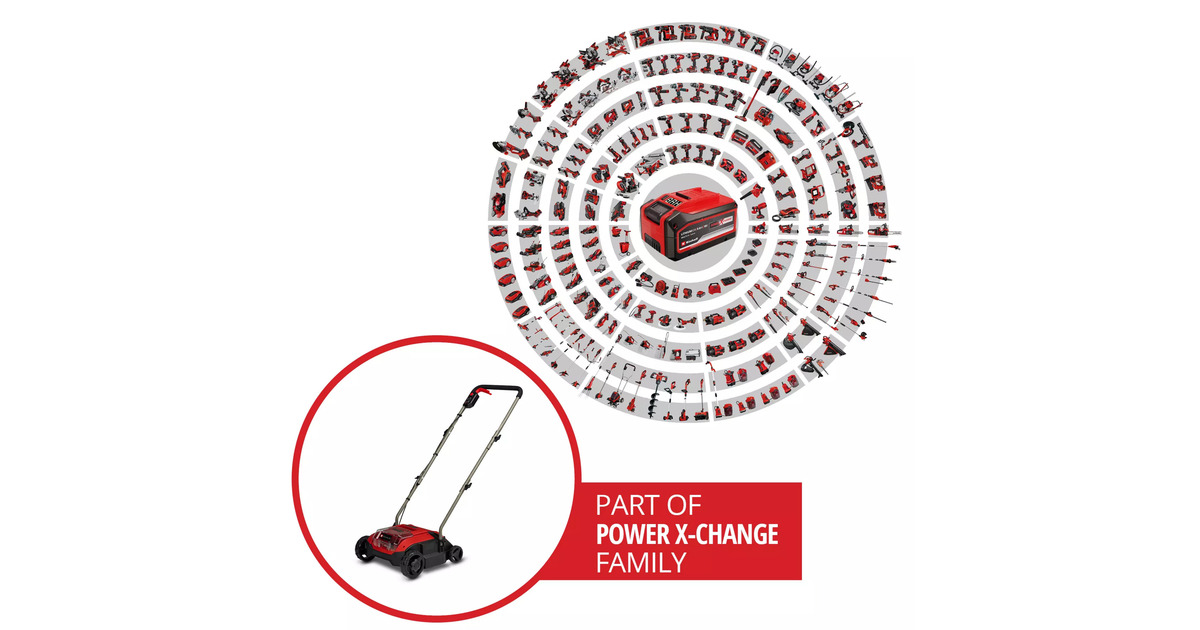 EINHELLAccu Verticuteermachine GC-SC 18/28 DS Li-Solo verticuteerder  (Rood/zwart, Accu en oplader niet inbegrepen)
