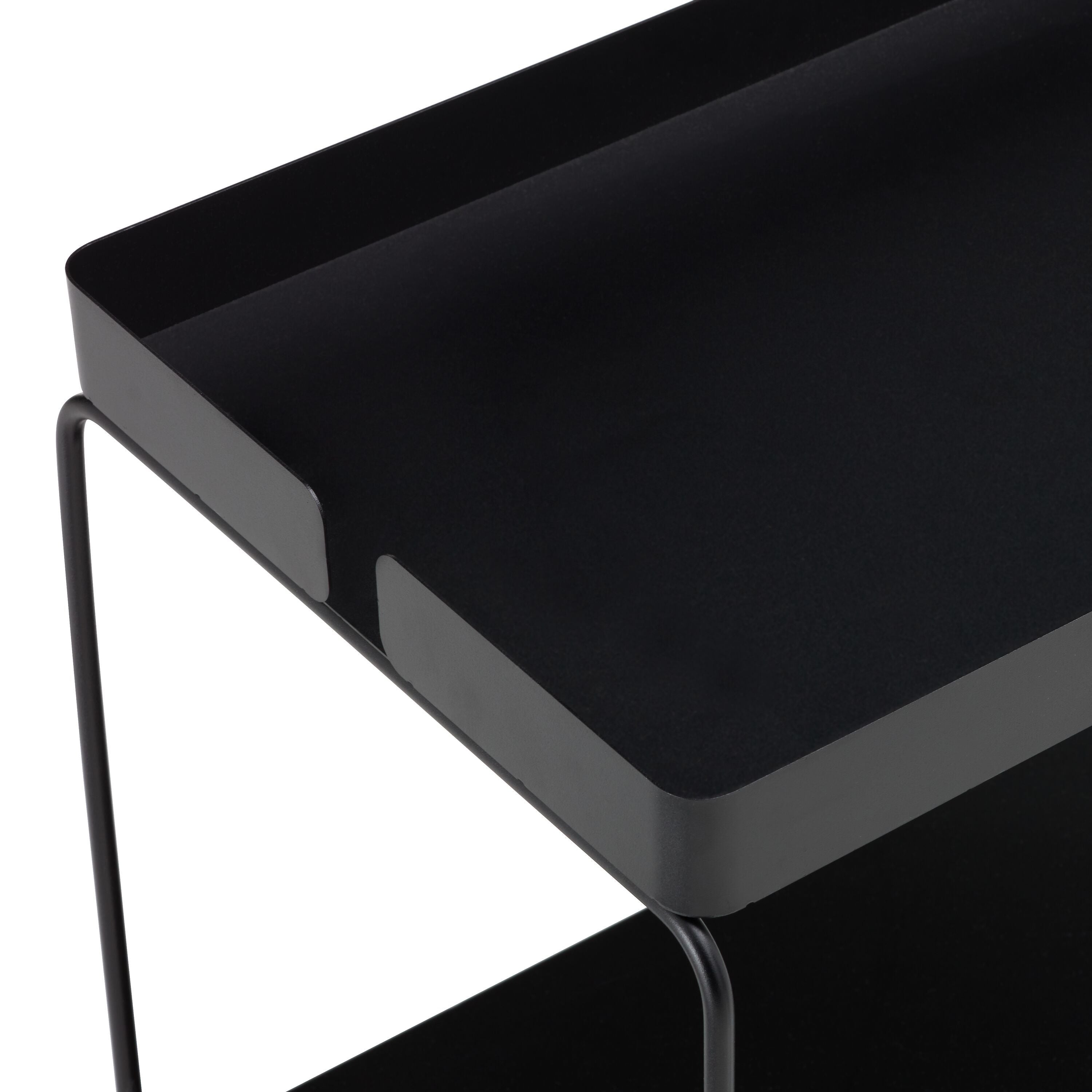 NIKLAS Beistelltisch - Schwarz / B: 44.2 cm x T: 32.2 cm x H: 46.0 cm