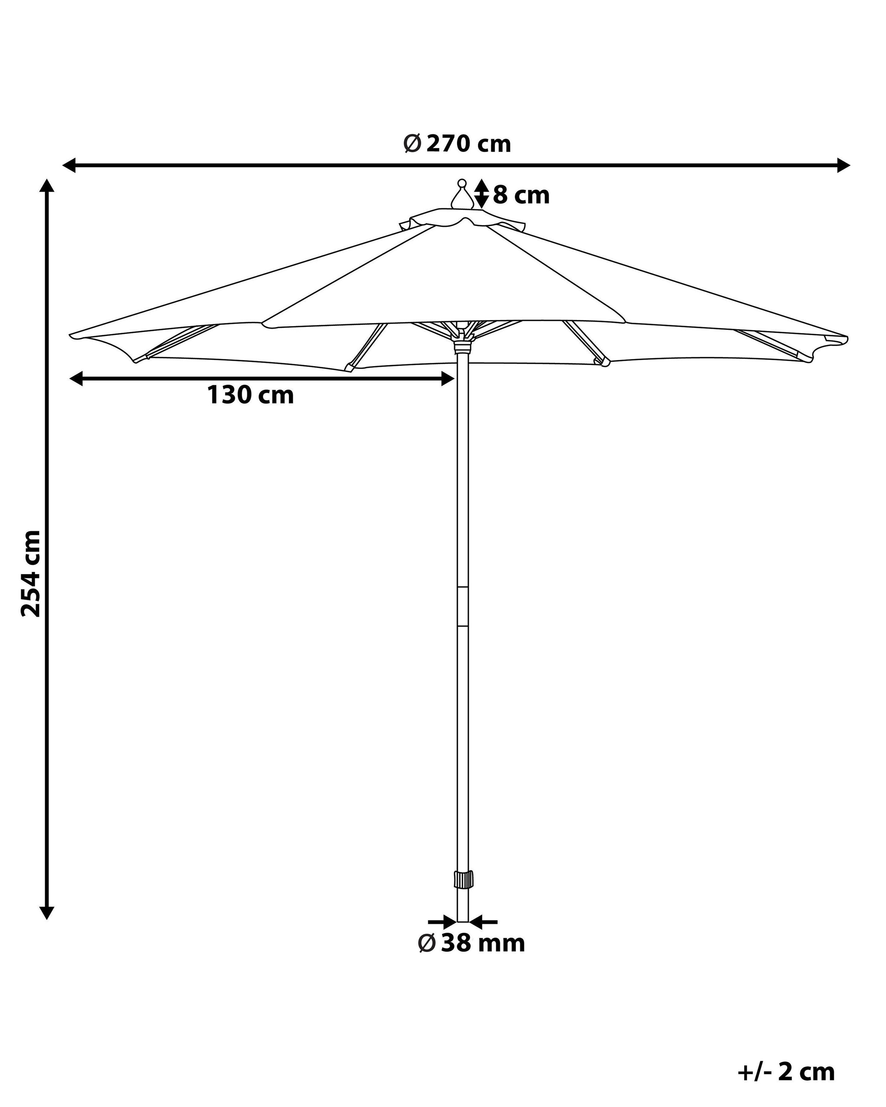 Parasol 270 cm TOSCANA Marineblauw