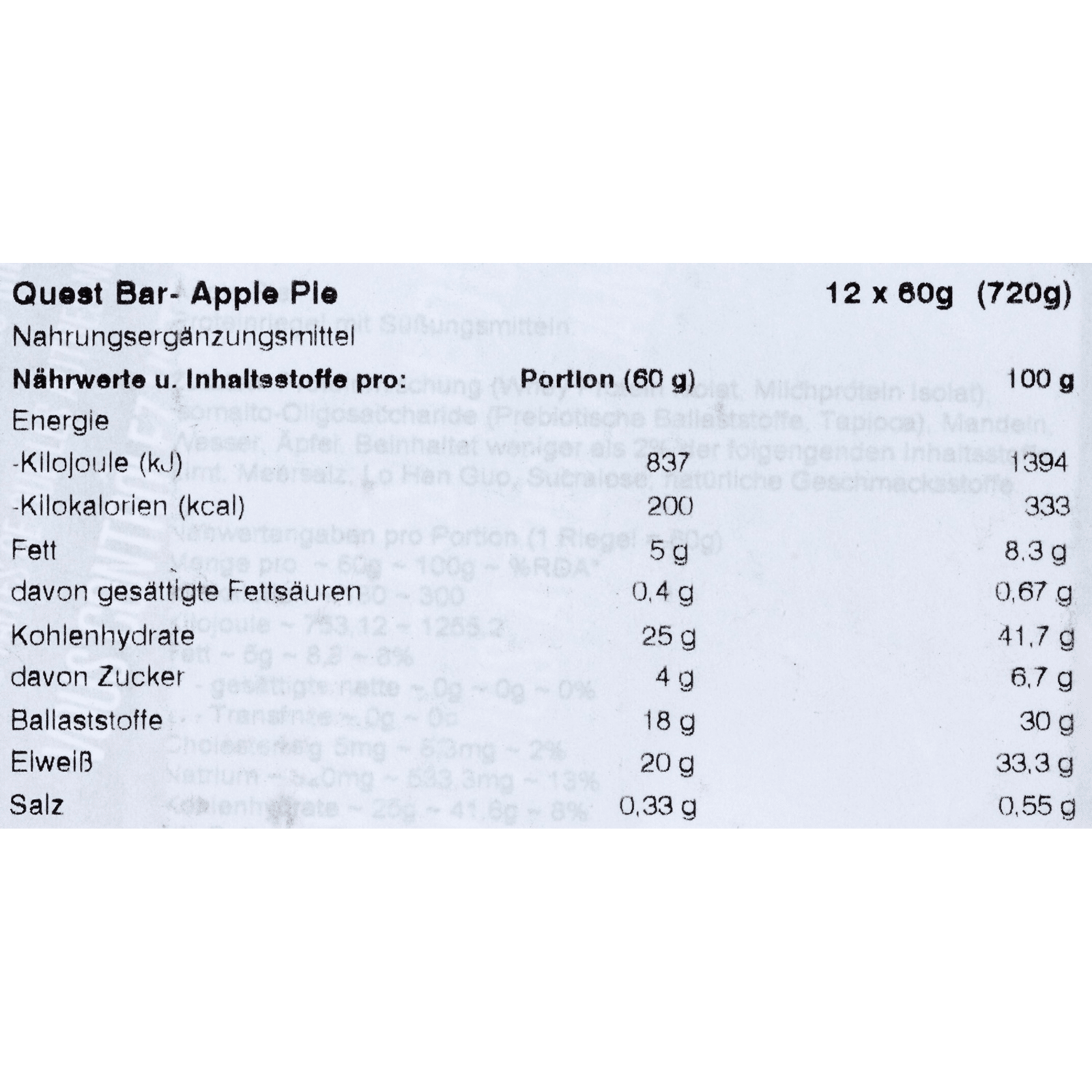 Quest Bar (12x60g)