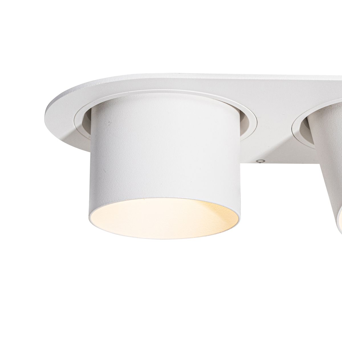 Afgeronde inbouwspot wit GU10 70mm kantelbaar 2-lichts - Installa
