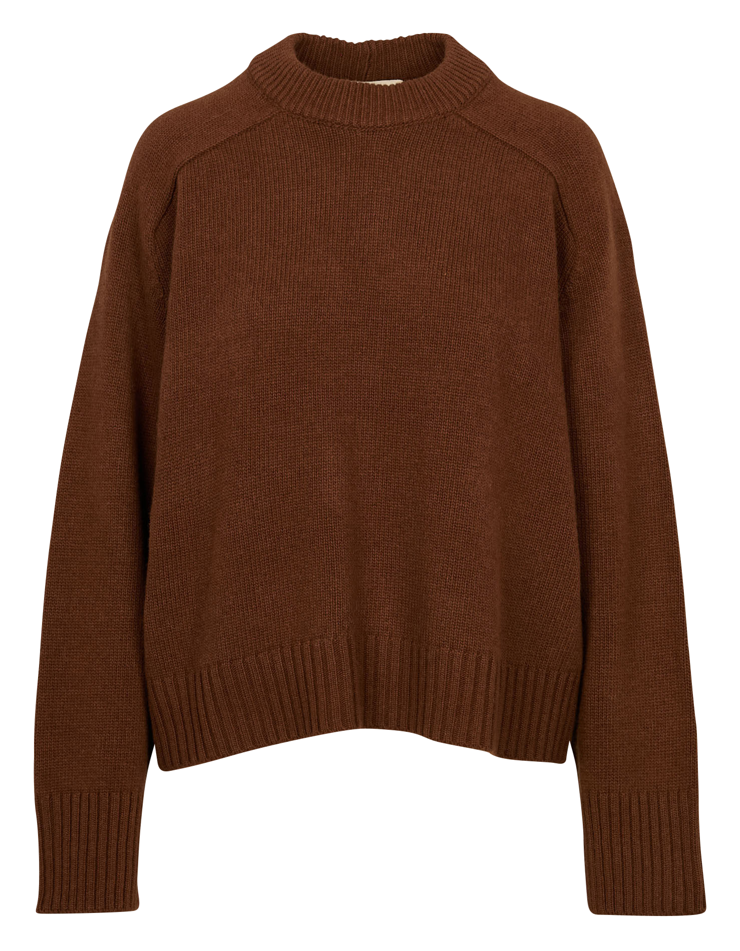 JOE - Pull col rond en laine | Marron