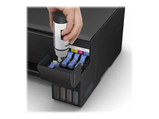 [OUTLET] - Epson L3251 - Multifunktionsprinter - farve - blækprinter - kan genopfyldes - A4 (210 x 297 mm) (original) - A4/Legal (medie) - op til 10 spm (udskriver) - 100 ark - Wi-Fi, USB - sort