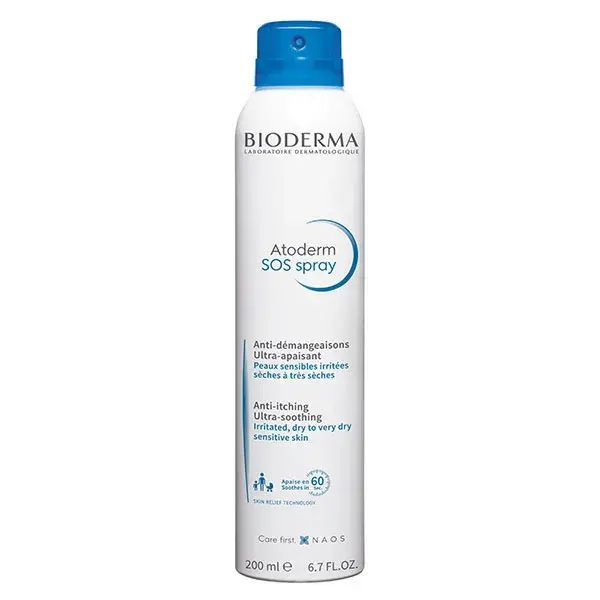 Spray anti-coceira Bioderma Atoderm SOS para pele seca e eczema atópico 200ml