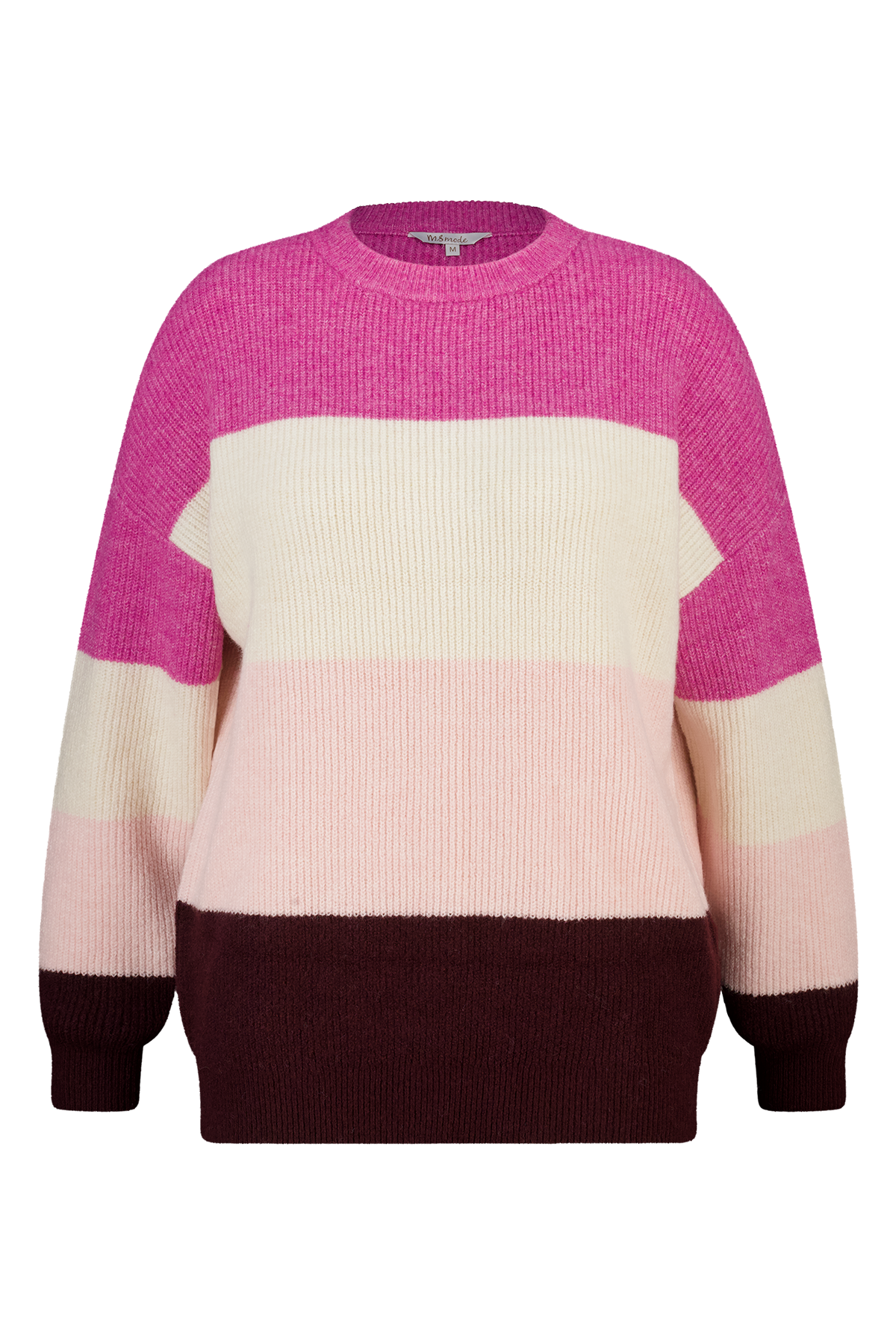 Gebreide trui met uitlopende mouwen Multi Pink