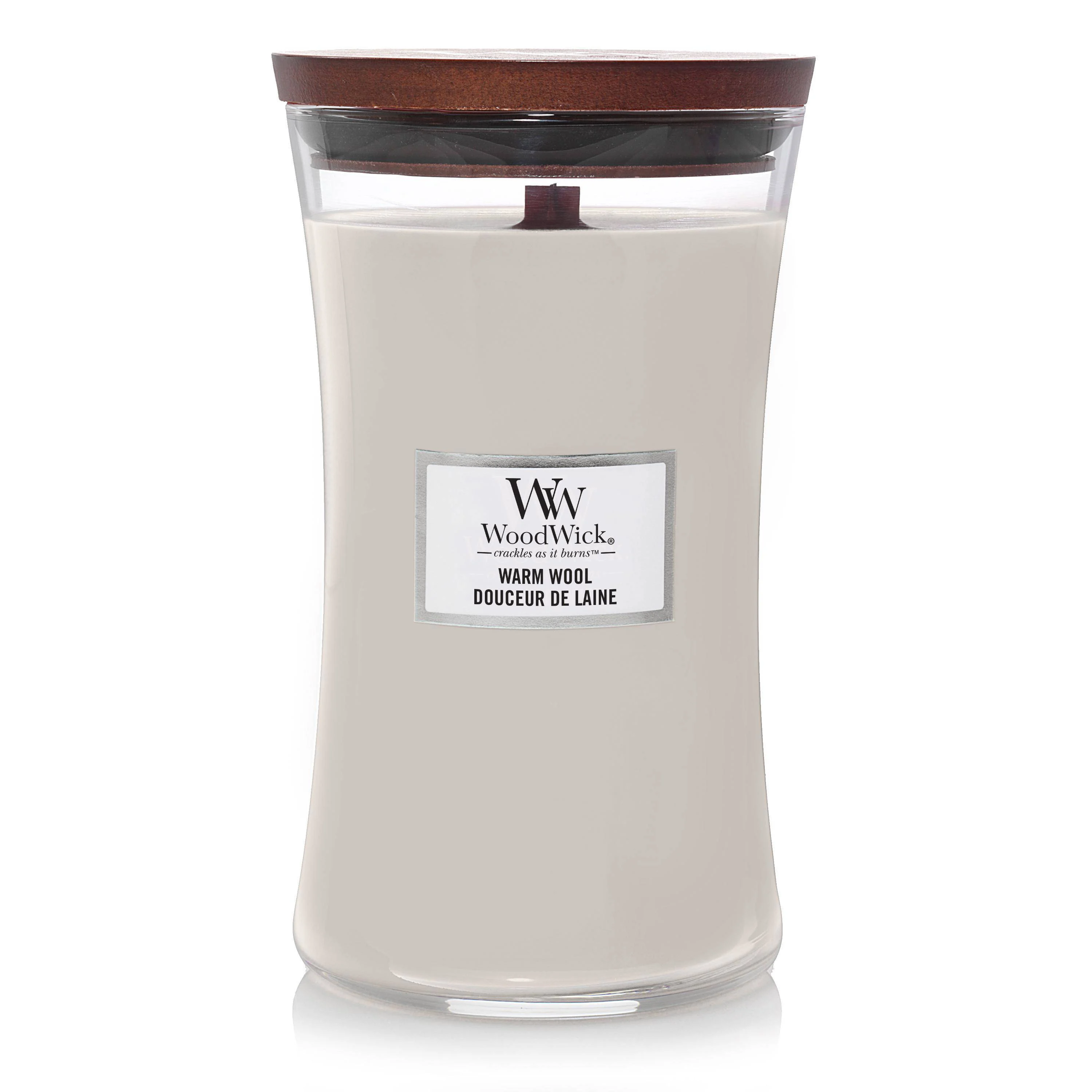 WoodWick geurkaars Warm Wool Large