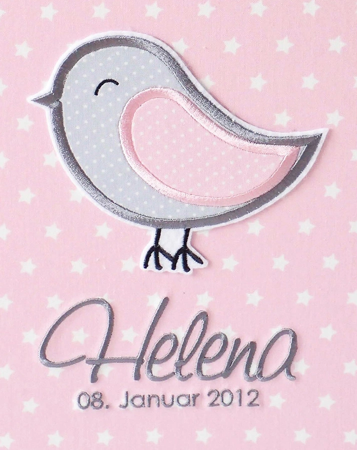 Fotoalbum Vogel (Schriftart: Saginaw)