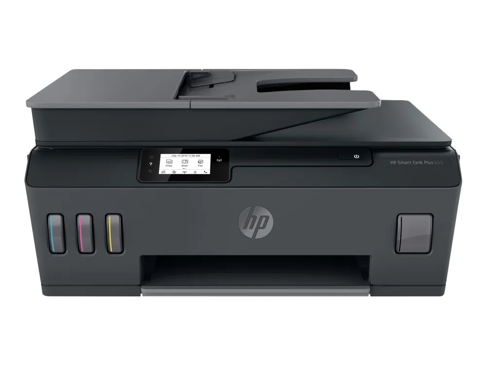 HP Smart Tank Plus 655 Wireless All-in-One - Multifunktionsprinter - farve - blækprinter - kan genopfyldes - Legal (216 x 356 mm) (original) - A4/Legal (medie) - op til 10 spm (kopiering) - op til 11 spm (udskriver) - 100 ark - 33.6 Kbps - USB 2.0, W