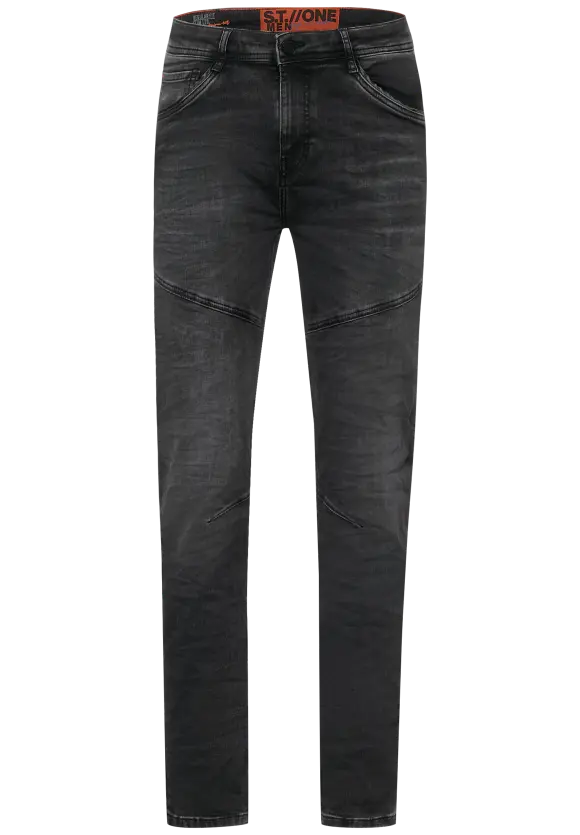 Regular Fit Jeans - black heavy random wash