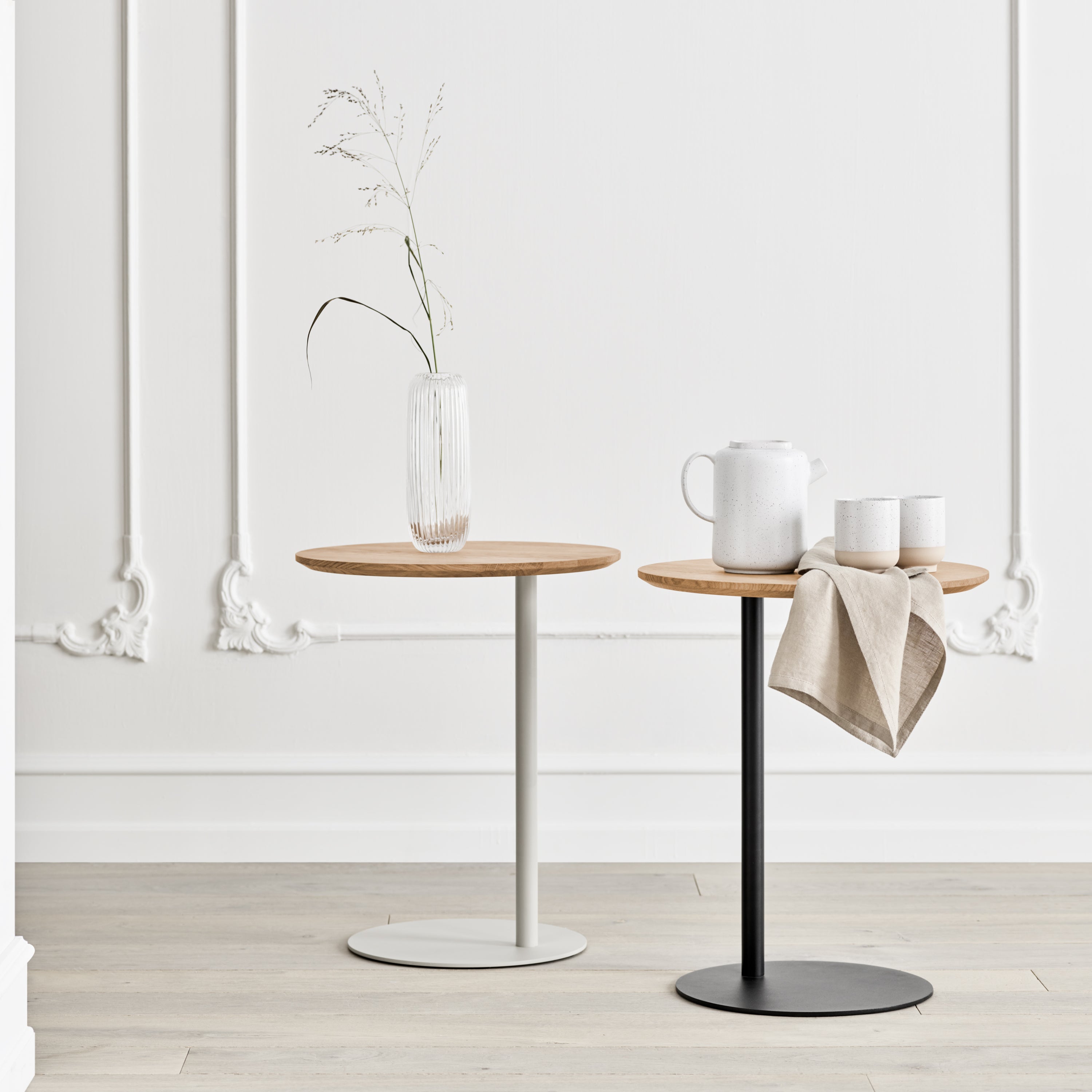 Bolia Pillar Bijzettafel - Geolied Eiken - Zwart Staal