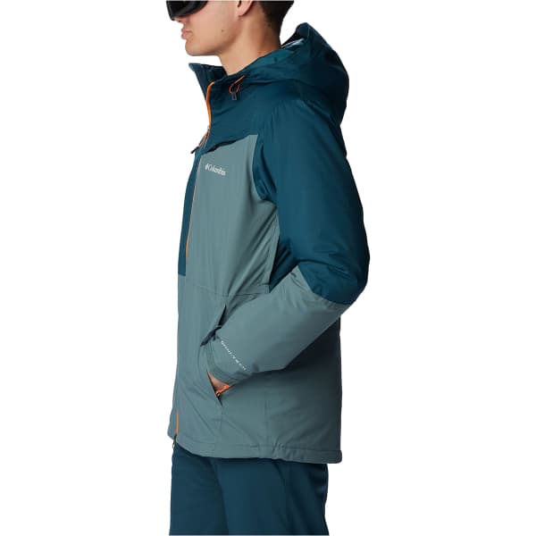 Veste de ski COLUMBIA ICEBERG POINT JACKET METAL/NIGHT WAVE/BRIGHT ORANGE ZIPPER AND POPS