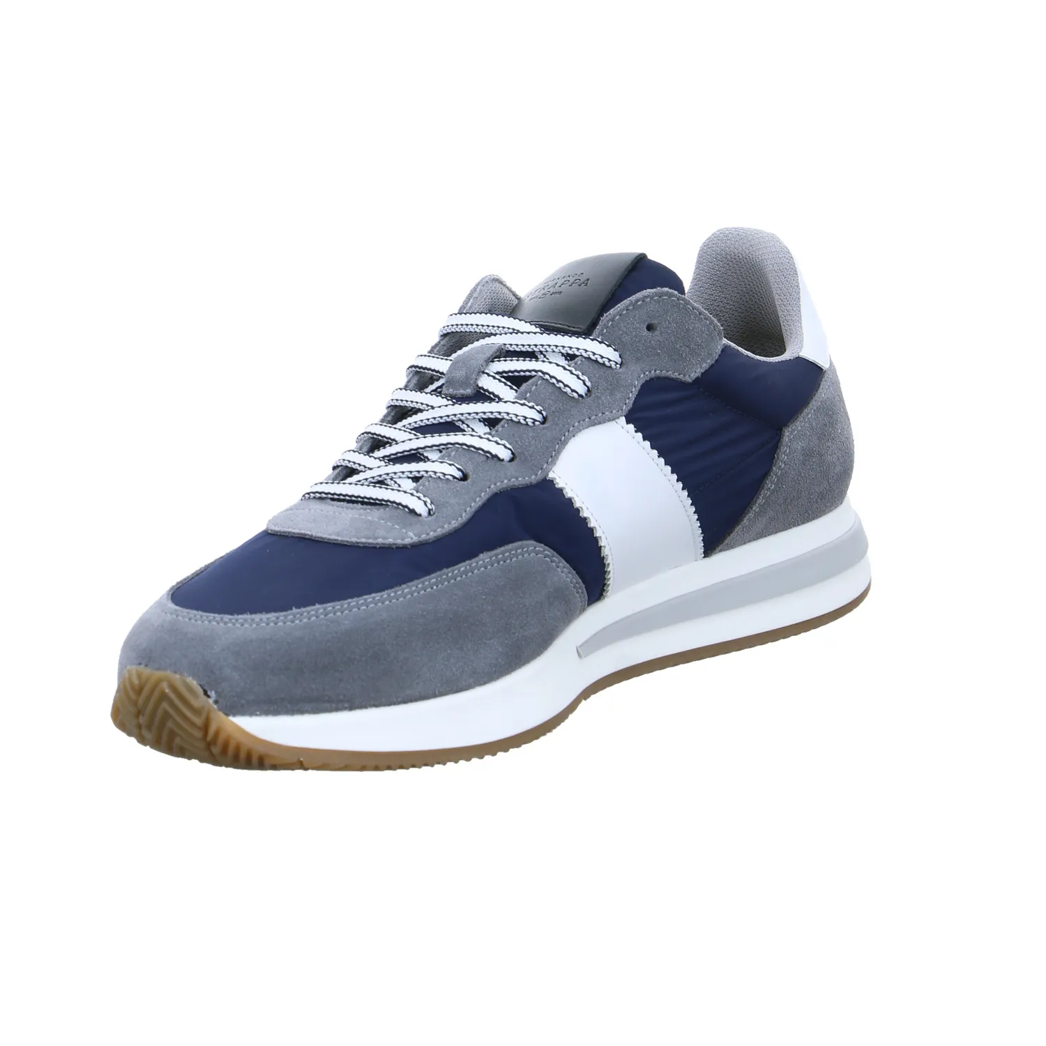 FERNANDO STRAPPA Halbschuhe Sneaker Stoff Blau Leder