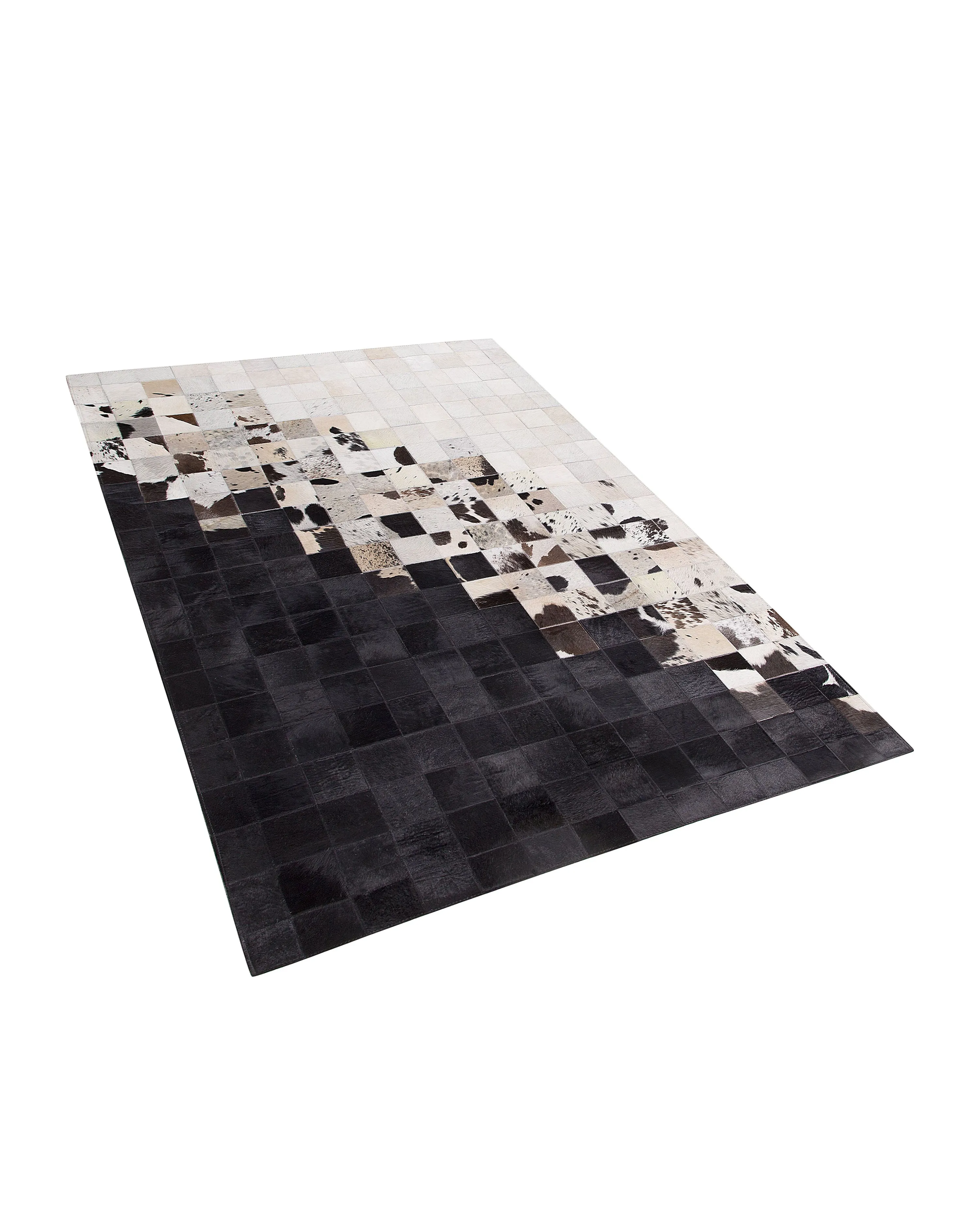 Vloerkleed KEMAH Zwart 140 x 200 cm Leer