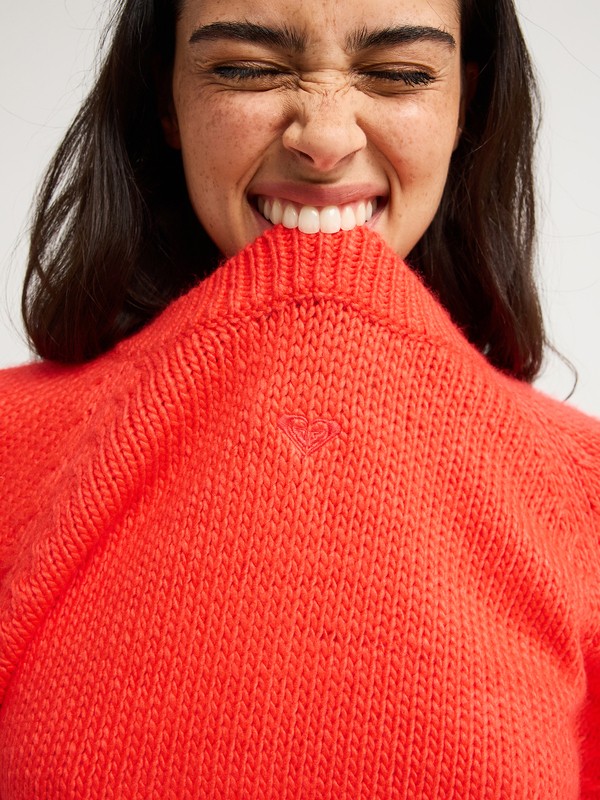 One In School Pull à col rond Rouge Femme