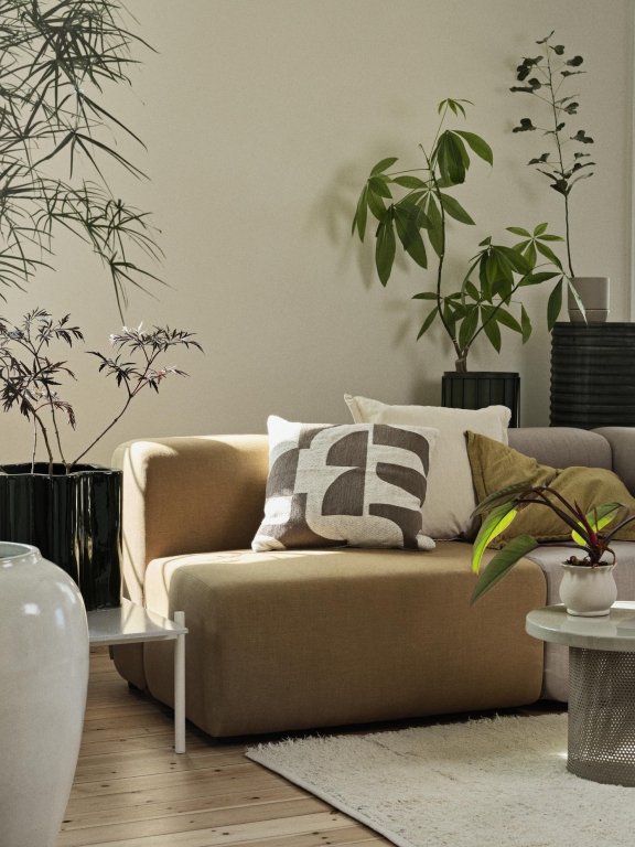 Broste Copenhagen Linn kussen 50x50 Dove Grey
