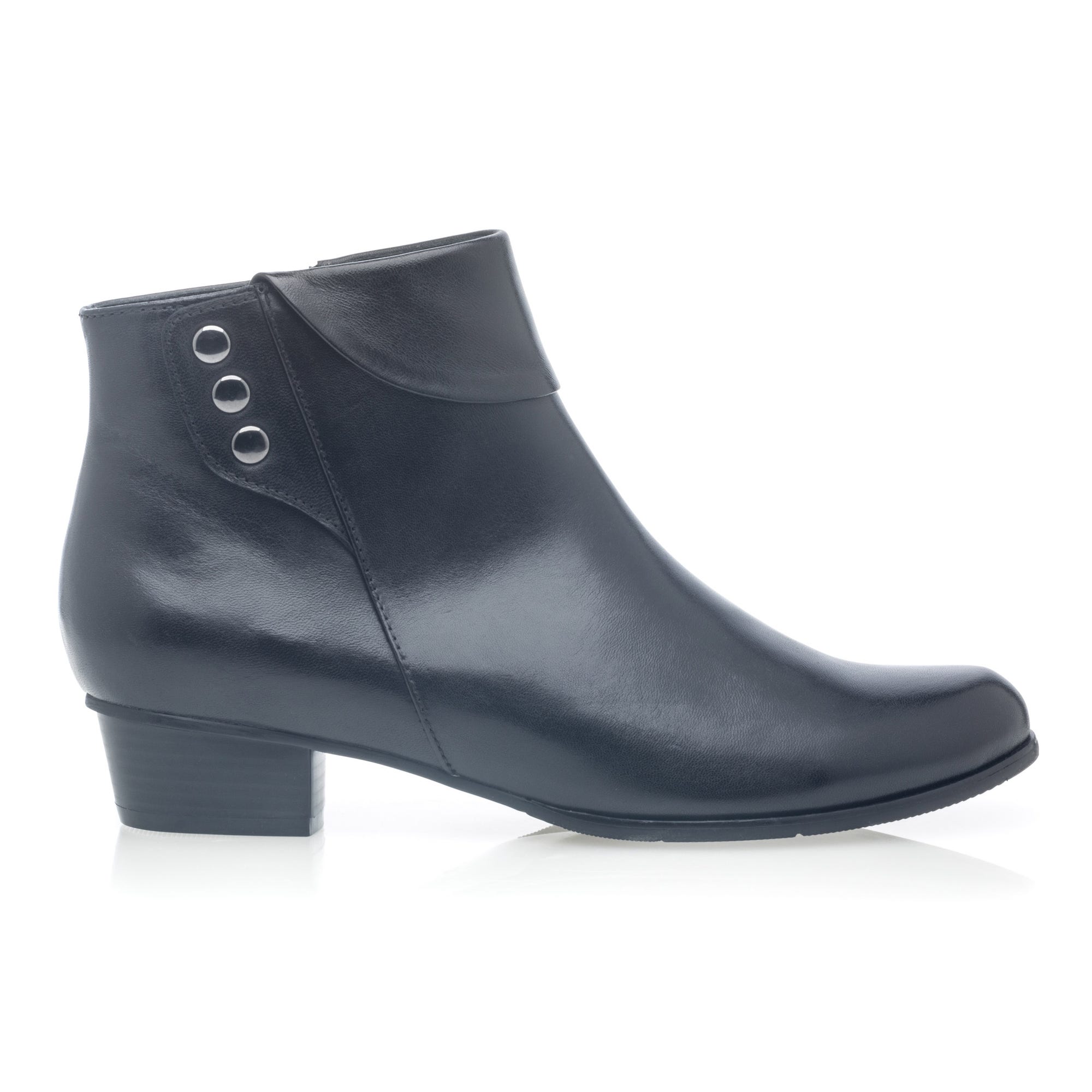 Bottines Femme en cuir noir