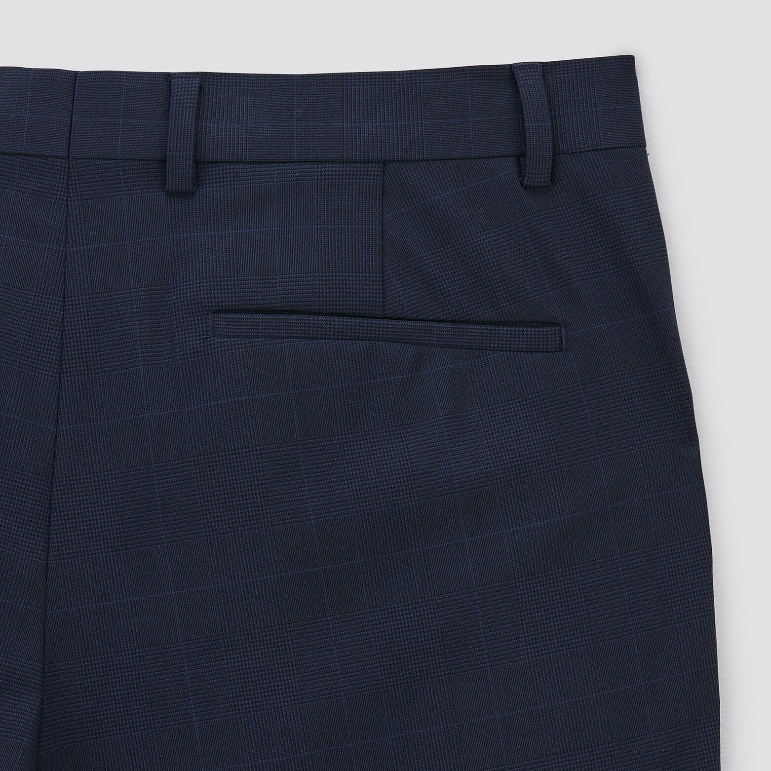 Pantalon de costume slim à carreaux Bleu