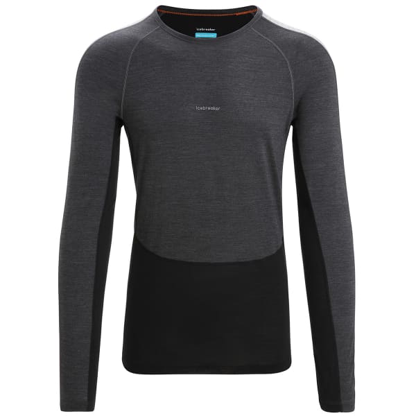 T-shirt thermique ICEBREAKER M 125 ZONEKNIT LS CREWE JET HTHR/BLK/METRO H/CB