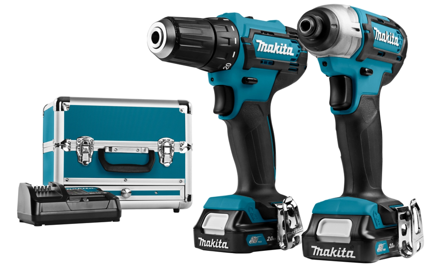 Makita CLX224SAX1 12V Li-Ion accu boor-/schroefmachine (DF333D) & slagschroevendraaier (TD110D) combiset (2x 2.0Ah accu) in koffer