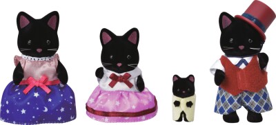 Sylvanian Families Figurer - Sort Kattefamilie - 5530