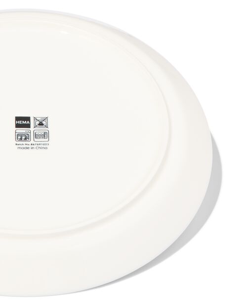 petite assiette Ø21cm - new bone blanc et jaune - vaisselle dépareillée