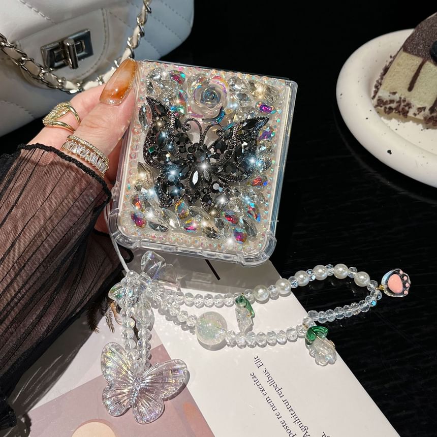 Edgin - Vlinder strass telefoonhoesje - Samsung Flip