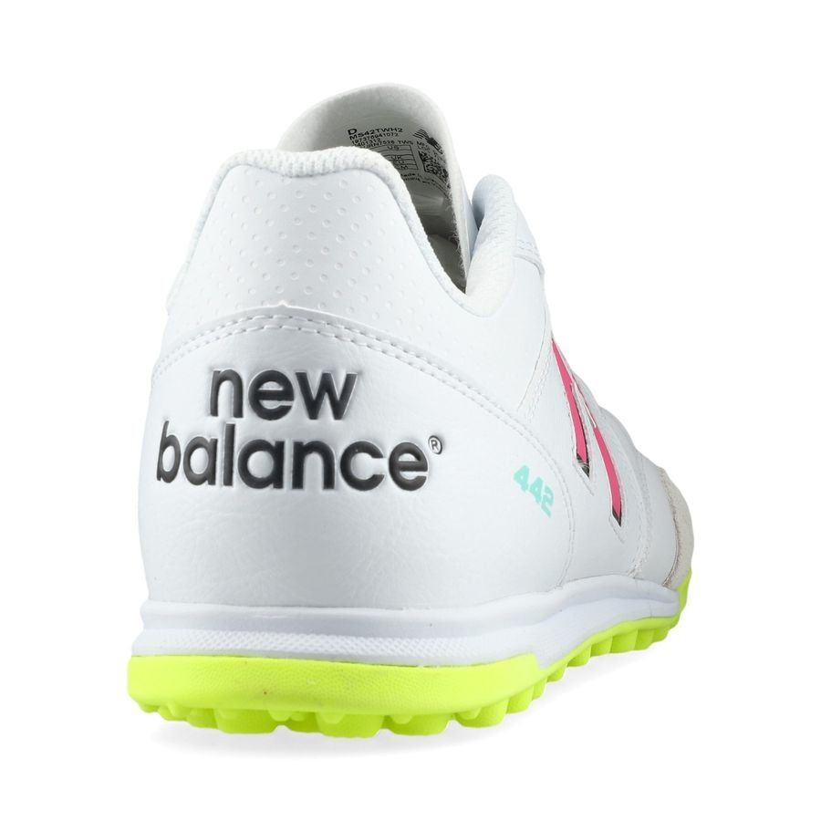 New Balance 442 2.0 Team TF - Blanc/Violet/Jaune Fluo