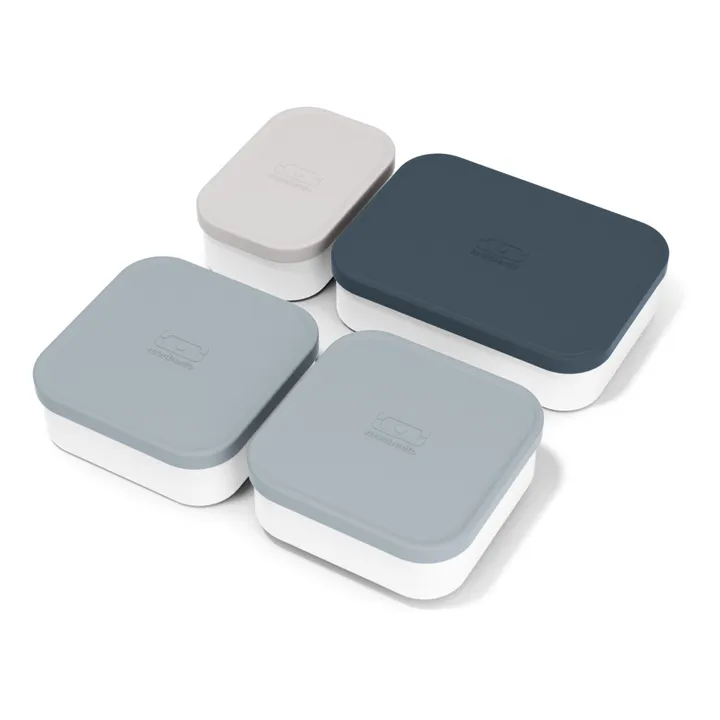Monbento Boites de compartimentation pour bento MB Extra - Set de 4 | Gris