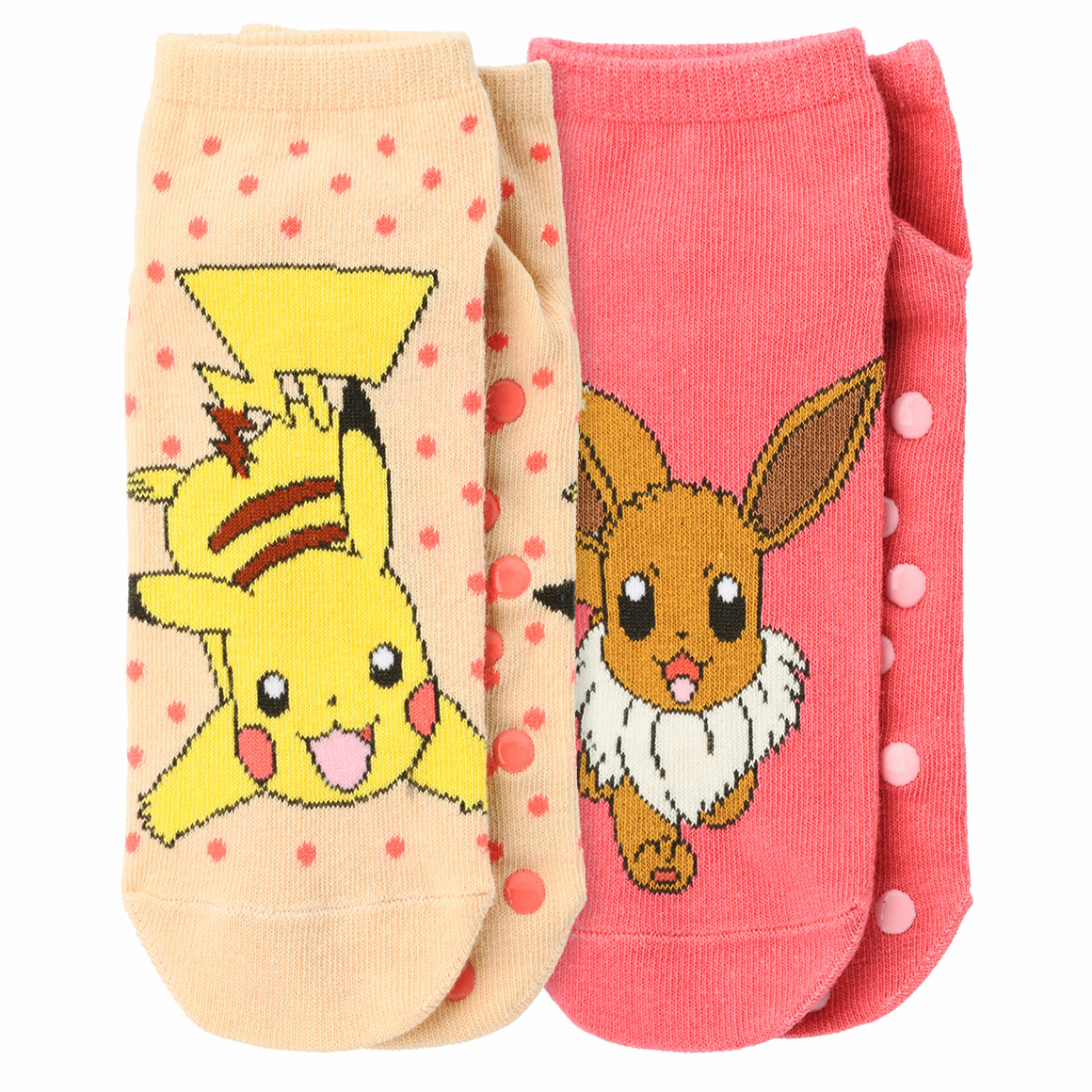 Topolino 2 Paar Pokémon Stoppersocken im Set rosa / hellbeige