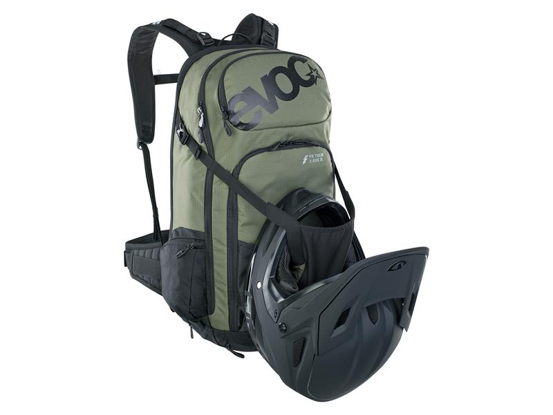 evoc Rucksack FR Tour E-Ride 30 l, Dark/Olive/Black Protector-Rucksack für E-Bikes
