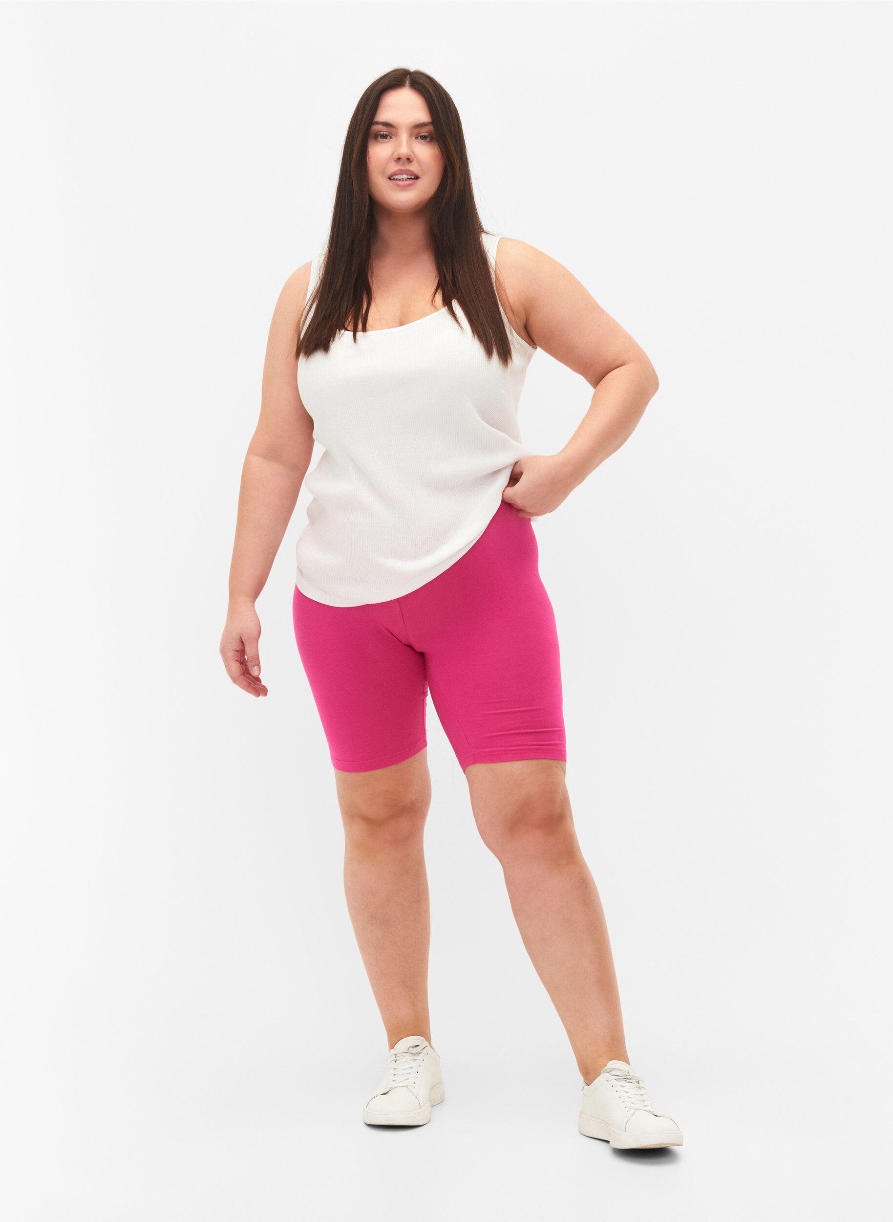 Ensfarvede basis cykelshorts