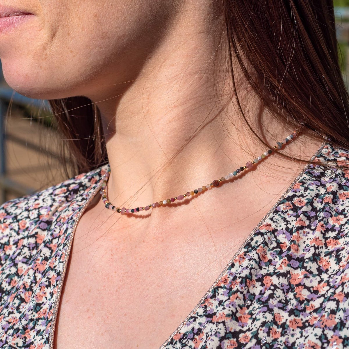 Collier et bracelet Paloma en pierres Tourmaline